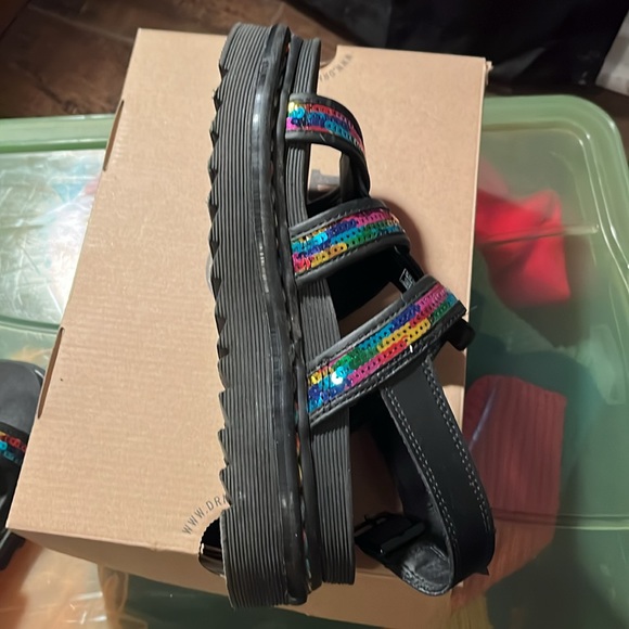 Dr. Marten Yelena Rainbow sequin sandals. Size 7. - Picture 5 of 16